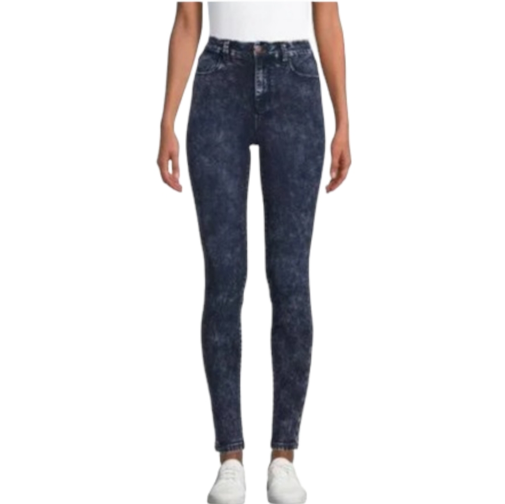 NoBoundaries Super High Rise Waisted Jeggings Size XL (15-17) Dark Acid Wash